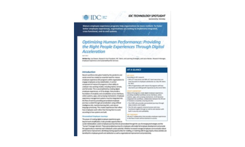 IDC Tech Spotlight Employee Experience