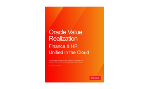 Oracle Value Realization Finance et RH Unified dans le cloud